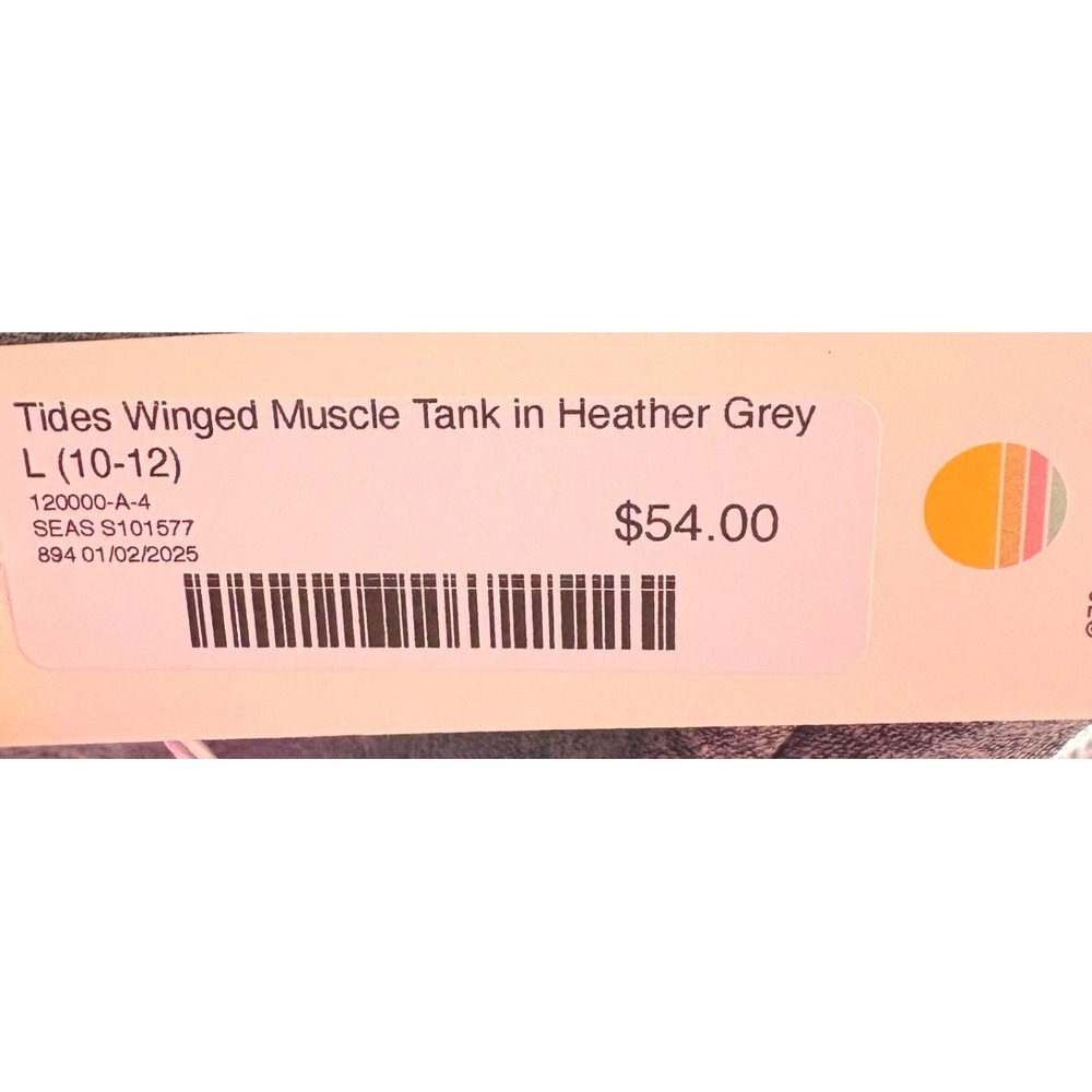 78 & SUNNY Tides Winged Muscle Tank Heather Grey‎ Size L - Picture 4 of 5